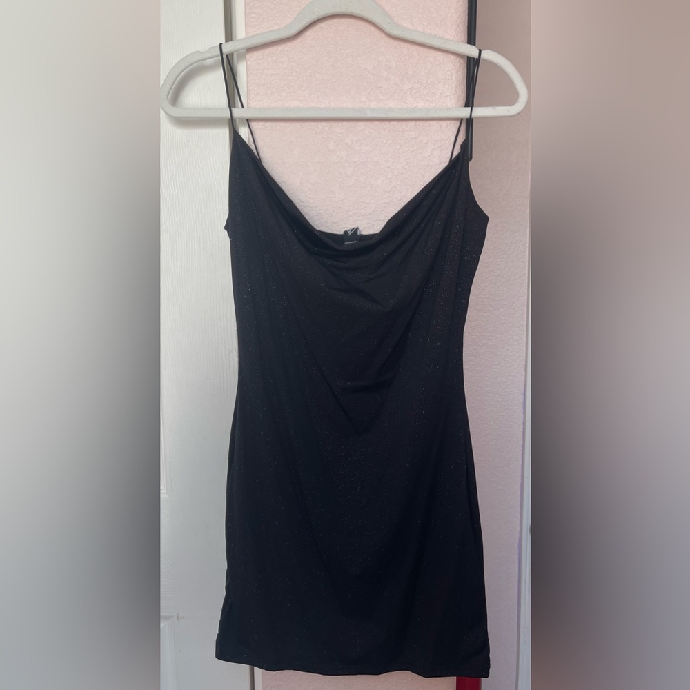 Windsor Black Cowl Neck Slip Dress